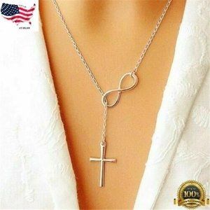 Women's 925 Silver Infinity Cross Necklace
